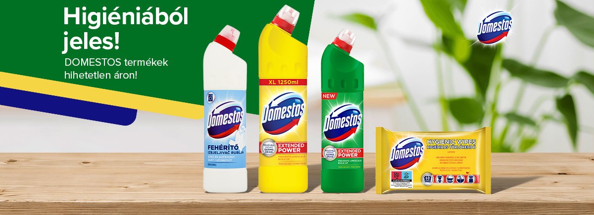 Domestos fertőtlenítő akció viszonteladóknak – július 7–18. Most verhetetlen Domestos árak kizárólag partnereinknek!