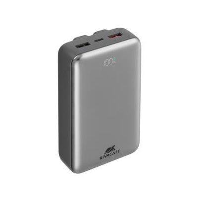 Power bank, beépített kábellel, 20.000mAh, RIVACASE "VA2612"