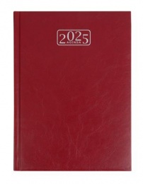 Naptár, tervező, A5, napi, VICTORIA OFFICE "Chrono", bordó (2024 évi)
