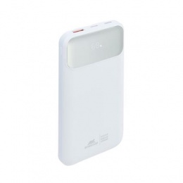 Power bank, beépített kábellel, 10.000mAh, RIVACASE "VA2211", fehér