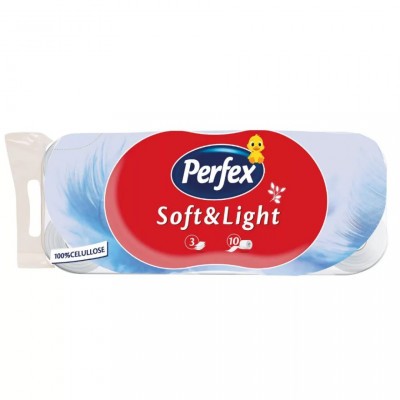 Perfex Soft&amp;Light WC papír - 3 rétegű, 10 tekercs